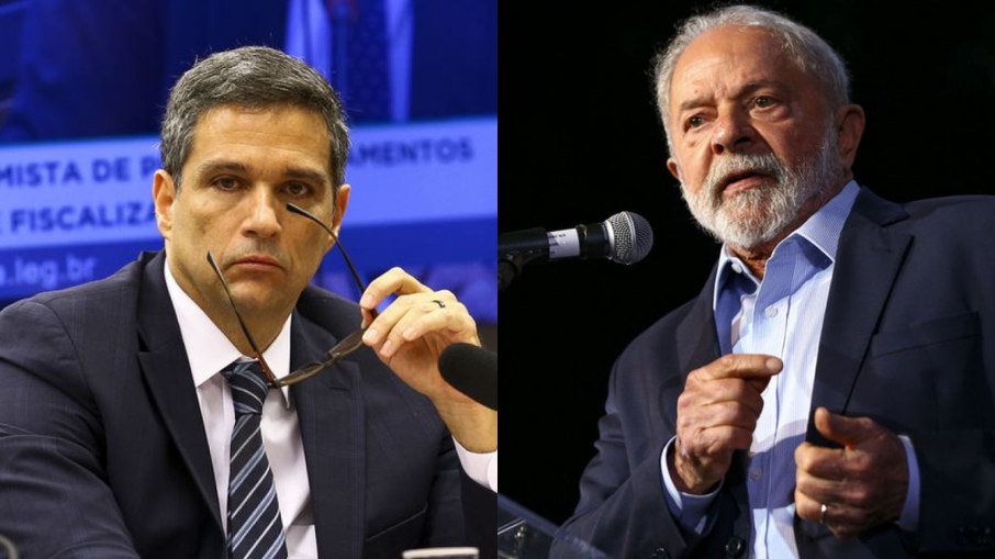 Lula e o presidente do Banco Central, Roberto Campos Neto 