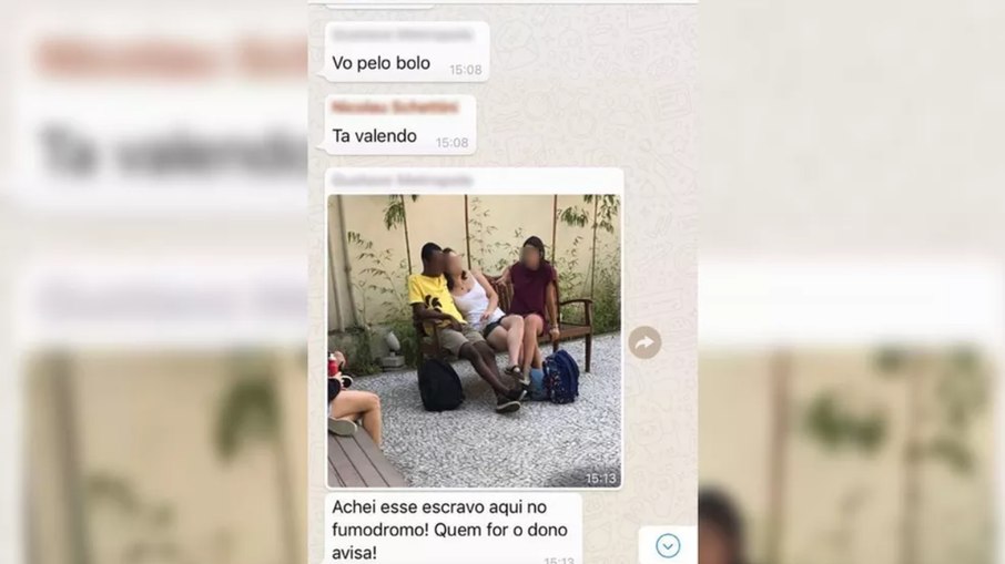 Mensagem compartilhada em grupo; aluno foi condenado por racismo