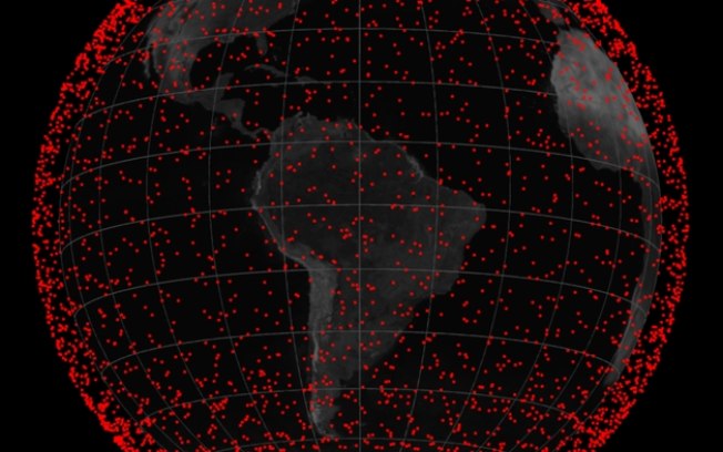 Starlink | Novo mapa mostra satélites da SpaceX em tempo real