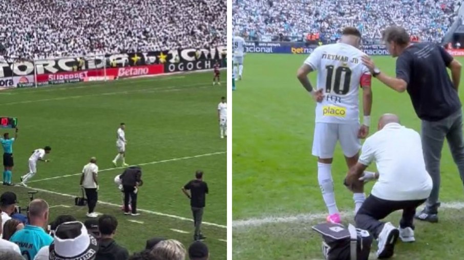 Torcedor flagra revolta após engano de juiz contra Neymar Torcedor flagra revolta após engano de juiz contra Neymar