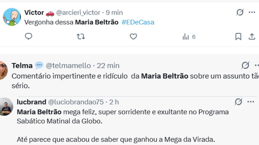Maria Beltrão é detonada nas redes sociais