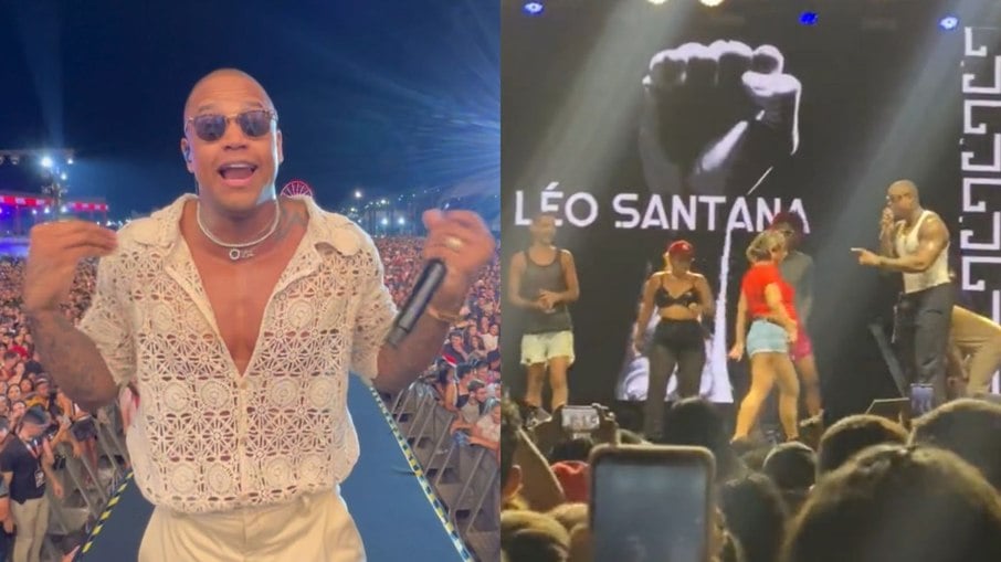 Léo Santana repreendeu fã por gesto obsceno em palco de show