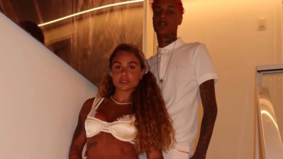 Rapper Oruam e sua noiva, Fernanda Valença Rapper Oruam e sua noiva, Fernanda Valença