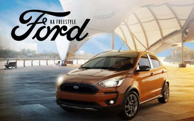 Ford Ka FreeStyle: tem uma série de itens exclusivos, como as rodas pintadas de cinza grafite e as barras na capota