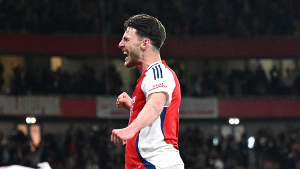 Declan Rice marcou dois golaços na vitória do Arsenal sobre o Real Madrid Declan Rice marcou dois golaços na vitória do Arsenal sobre o Real Madrid