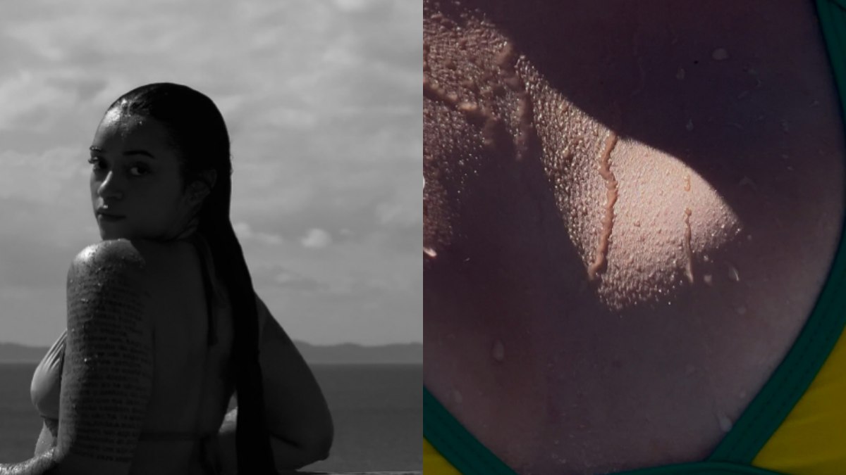 Camilly Victoria posa de biquíni em Salvador e exibe tatuagens