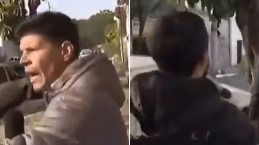 Policiais discutem com repórter do SBT durante entrada ao vivo Policiais discutem com repórter do SBT durante entrada ao vivo