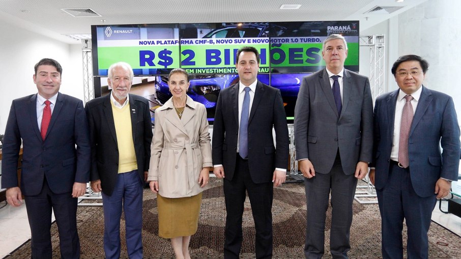 Anúncio foi feito por José Vicente de los Mozos, EVP Industrial Renault Group, no Palácio do Governo do Paraná