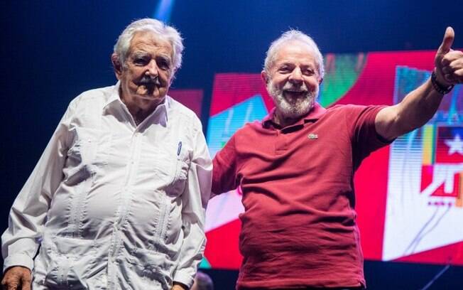 Lula e Mujica participaram do aniversário de 40 anos do PT, no Rio de Janeiro