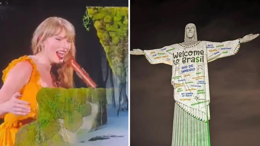 Taylor Swift agradece homenagem no Cristo Redentor: 'Não acreditei'
