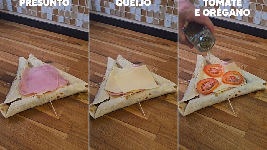 Lanche de tortilha