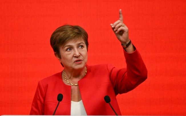 A diretora-gerente do FMI, Kristalina Georgieva, durante um fórum na China, em 24 de março de 2024