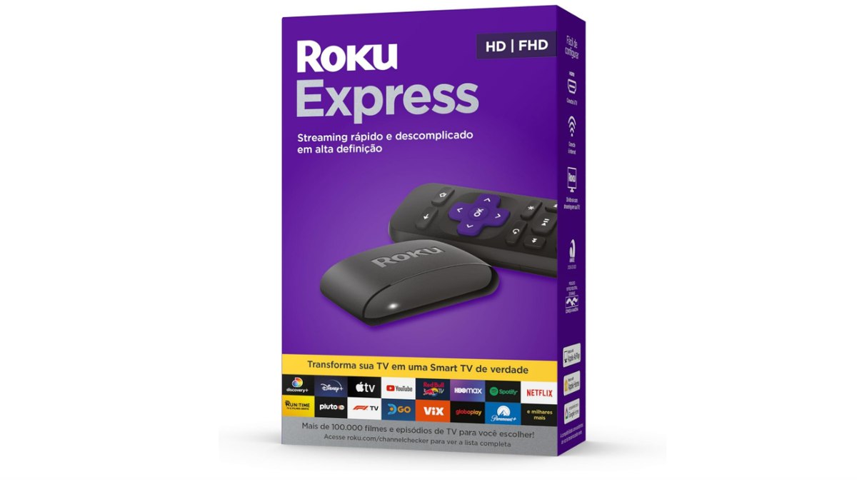 Roku Express é um dos aparelhos que transformam a TV em smart