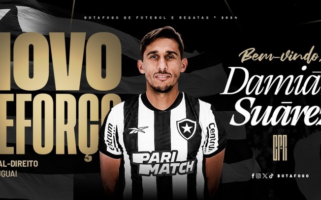 Botafogo anuncia a contratação do lateral-direito Damián Suárez