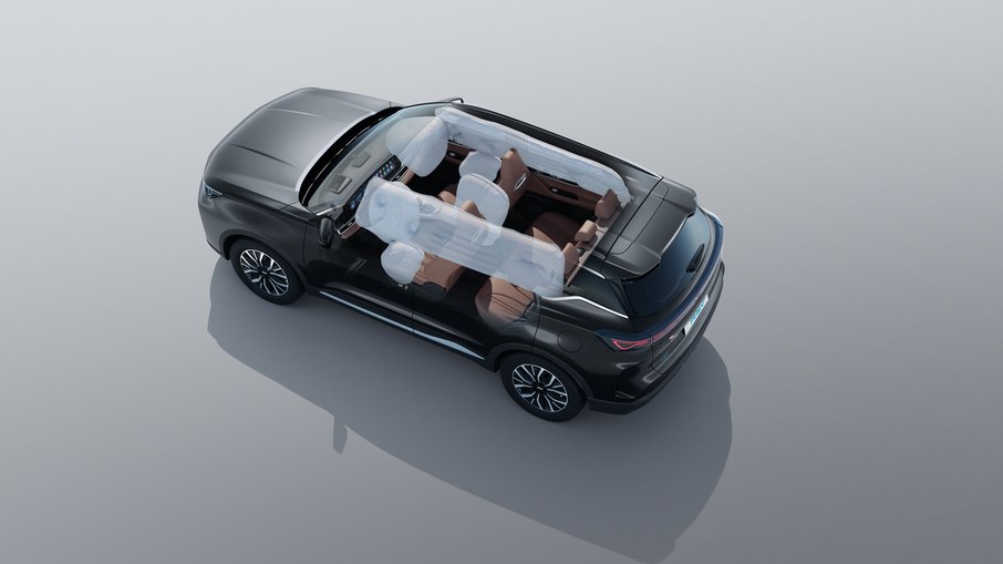 Tiggo 7 Pro PHEV 2027 vem com sete airbags e pacote avançado de assistência à condução Max Drive