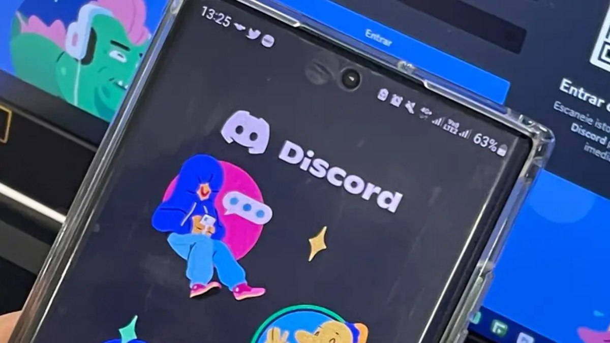 Página inicial de login do site Discord Página inicial de login do site Discord