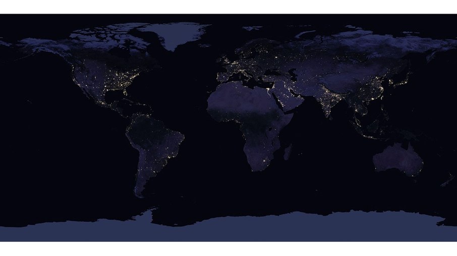Terra fica 16% mais iluminada à noite, revela estudo