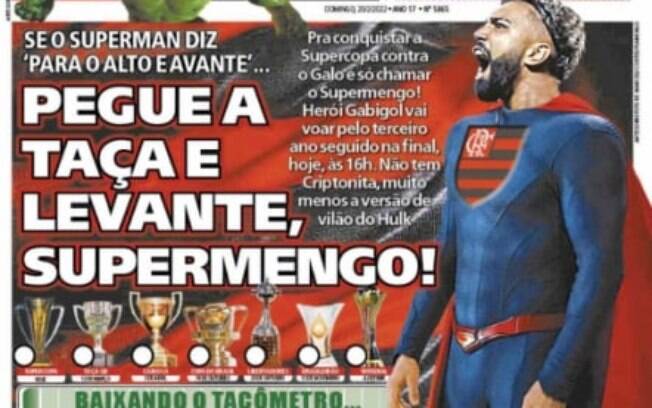 Jornal carioca zoa própria capa com 'Super Flamengo' e faz piada com resultado da final da Supercopa