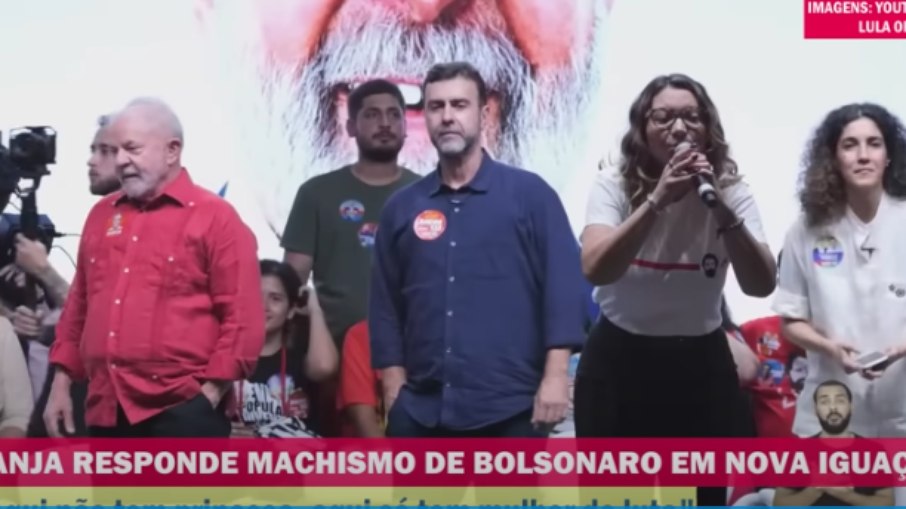 Janja responde à comentário de Jair Bolsonaro em evento de campanha de Marcelo Freixo no Rio