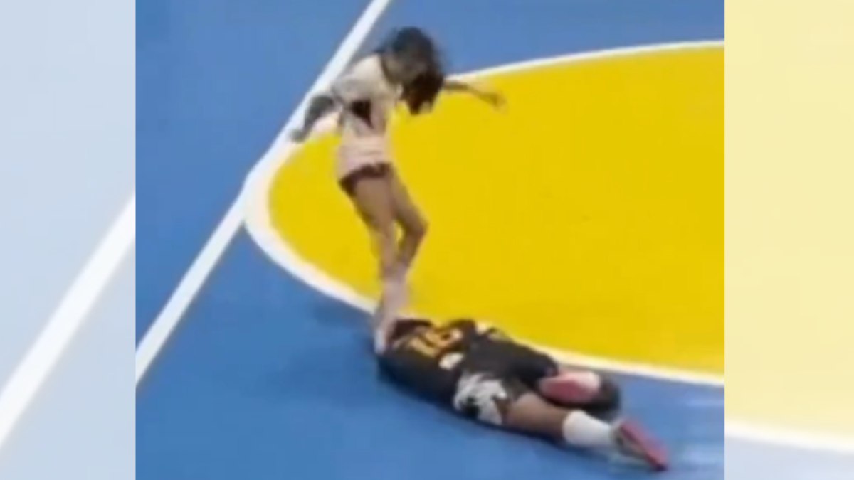 Atleta chuta cabeça de rival caída no futsal em Eusébio, CE; banida por 5 anos