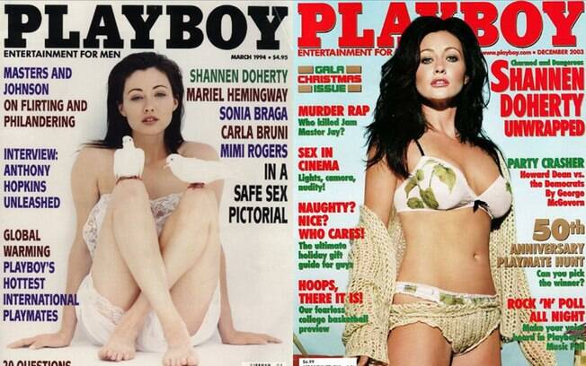 Shannen Doherty posou para a revista Playboy nos anos de 1994 e 2003