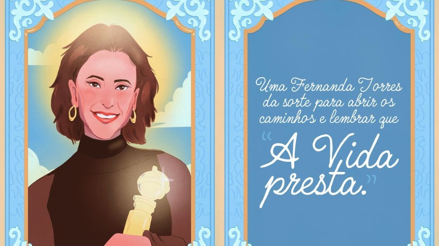 Wagner Moura leva “santinho” de Fernanda Torres ao Globo de Ouro