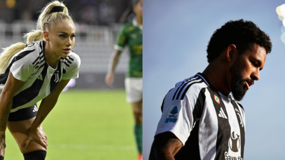 Alisha Lehmann e Douglas Luiz joga pela Juventus, da Itália