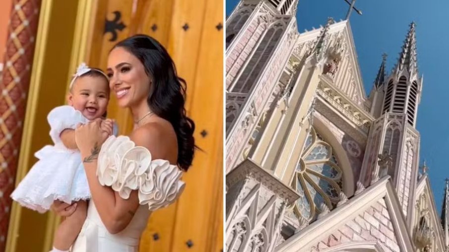 Bruna Biancardi mostra detalhes do batizado da filha