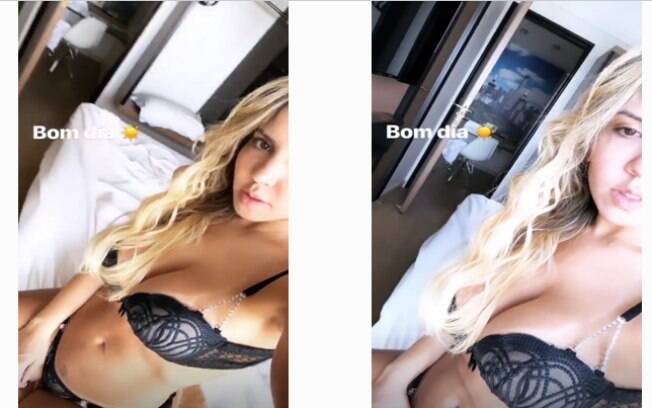 No Instagram, Mulher Melão faz vídeo só de lingerie 