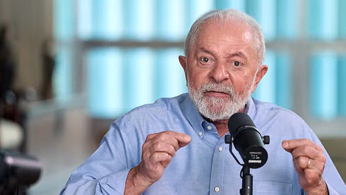 Presidente Lula durante o programa Conversa com o Presidente, no Palácio do Alvorada