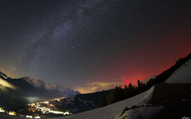 Destaque da NASA: aurora boreal vermelha é foto astronômica do dia
