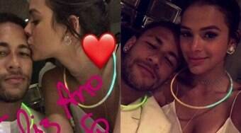 Neymar passa virada ao lado de Bruna Marquezine e ganha até beijo da atriz