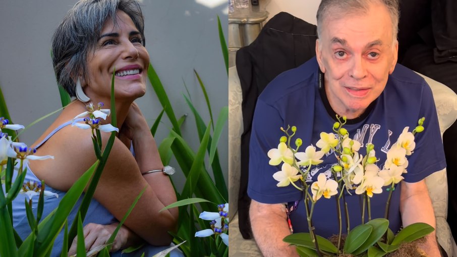 Walcyr Carrasco recebe flores de Gloria Pires