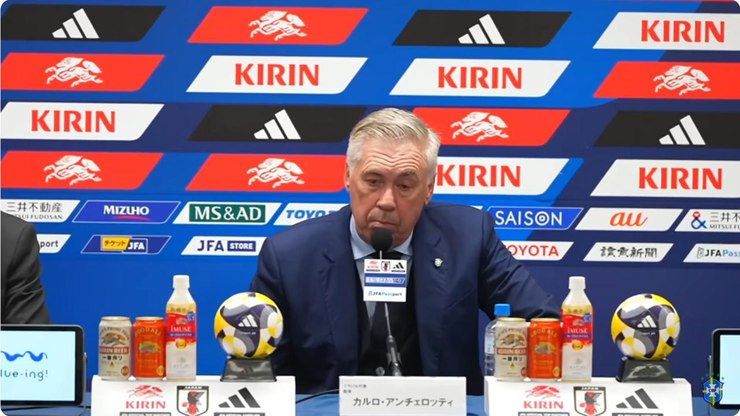 Ancelotti sobre derrota de virada para o Japão: "Foi uma aula"
