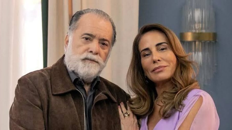 Tony Ramos e Gloria Pires como Antônio e Irene La Selva em 'Terra e Paixão''