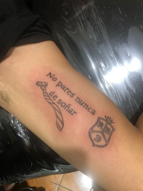 Joemerson fez uma tatuagem em homenagem ao RBD