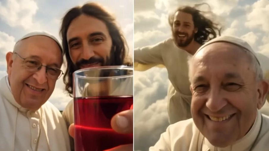 Vídeo com Papa Francisco e Jesus criado por IA emociona na web Vídeo com Papa Francisco e Jesus criado por IA emociona na web