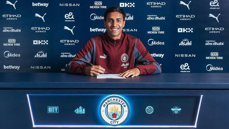 Vitor Reis chegou ao City em janeiro Vitor Reis chegou ao City em janeiro