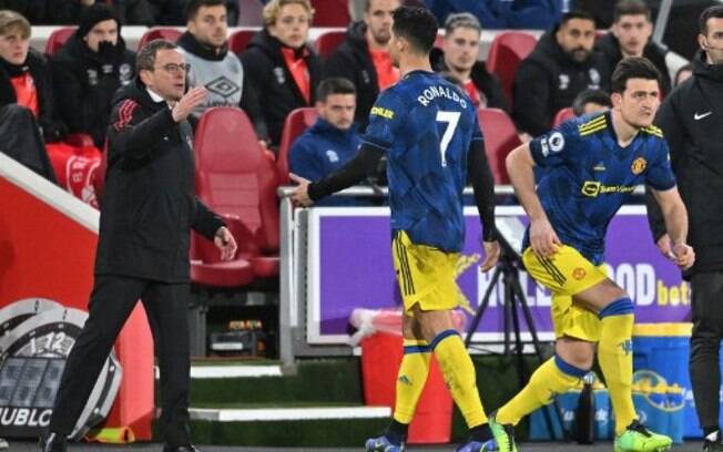 Técnico do Manchester United, Ralf Rangnick, explica decisão que irritou Cristiano Ronaldo contra o Brentford