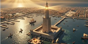 Após 700 anos, blocos do Farol de Alexandria são retirados do mar