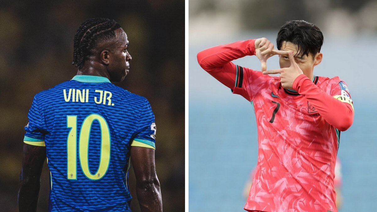 Vini Jr. e Son são as estrelas da partida entre Brasil e Coreia do Sul Vini Jr. e Son são as estrelas da partida entre Brasil e Coreia do Sul