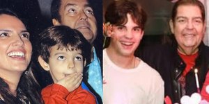 Filho de Faustão posta homenagem com fotos raras do apresentador