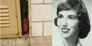 Bolsa perdida em 1957 é encontrada em parede de escola