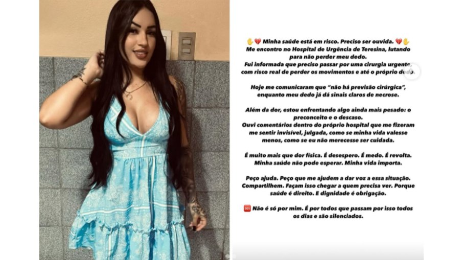 Isabelly compartilhou apelo nas redes sociais Isabelly compartilhou apelo nas redes sociais