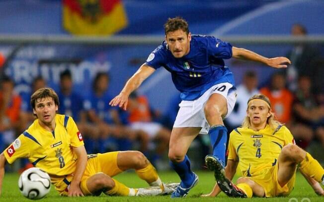 Totti foi campeão mundial com a Itália na Copa de 2006