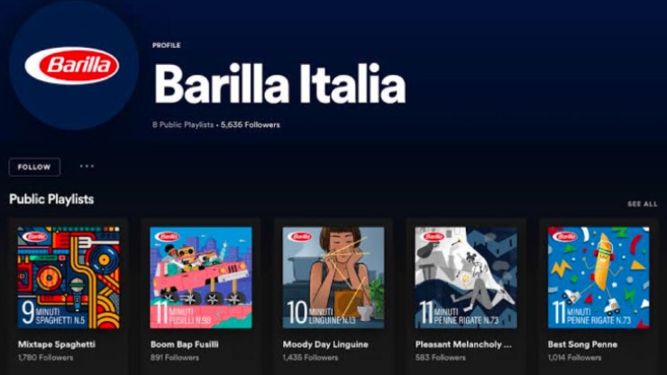 Barilla e Spotify: playlist avisa quando o macarrão fica pronto