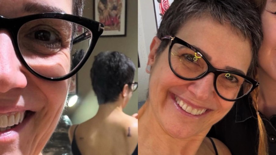 Sandra Annenberg comemorou tatuagem realizada