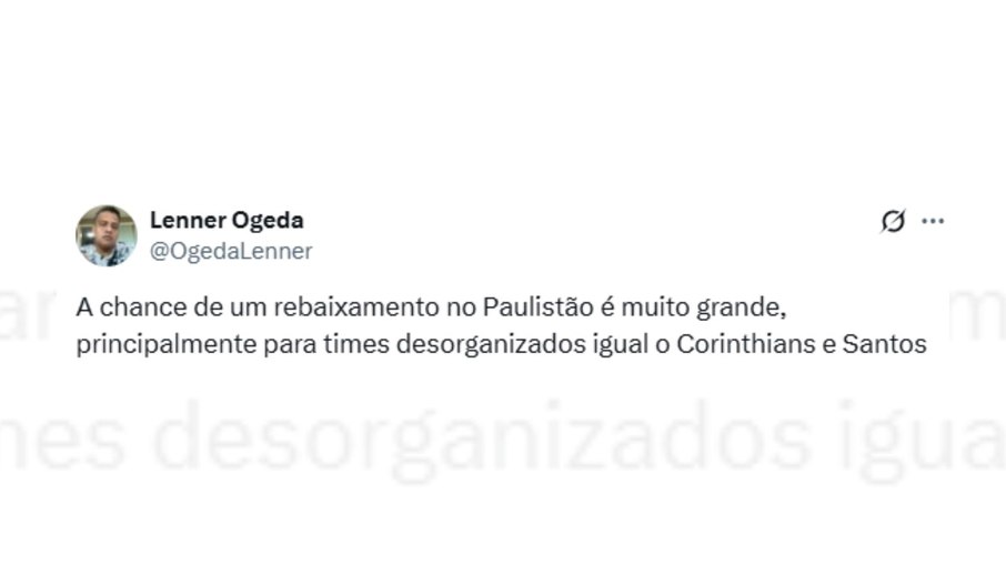 Expectativas são baixas entre torcedores são-paulinos