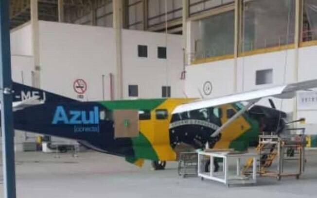 Azul terá Cessna Caravan com pintura da bandeira do Brasil