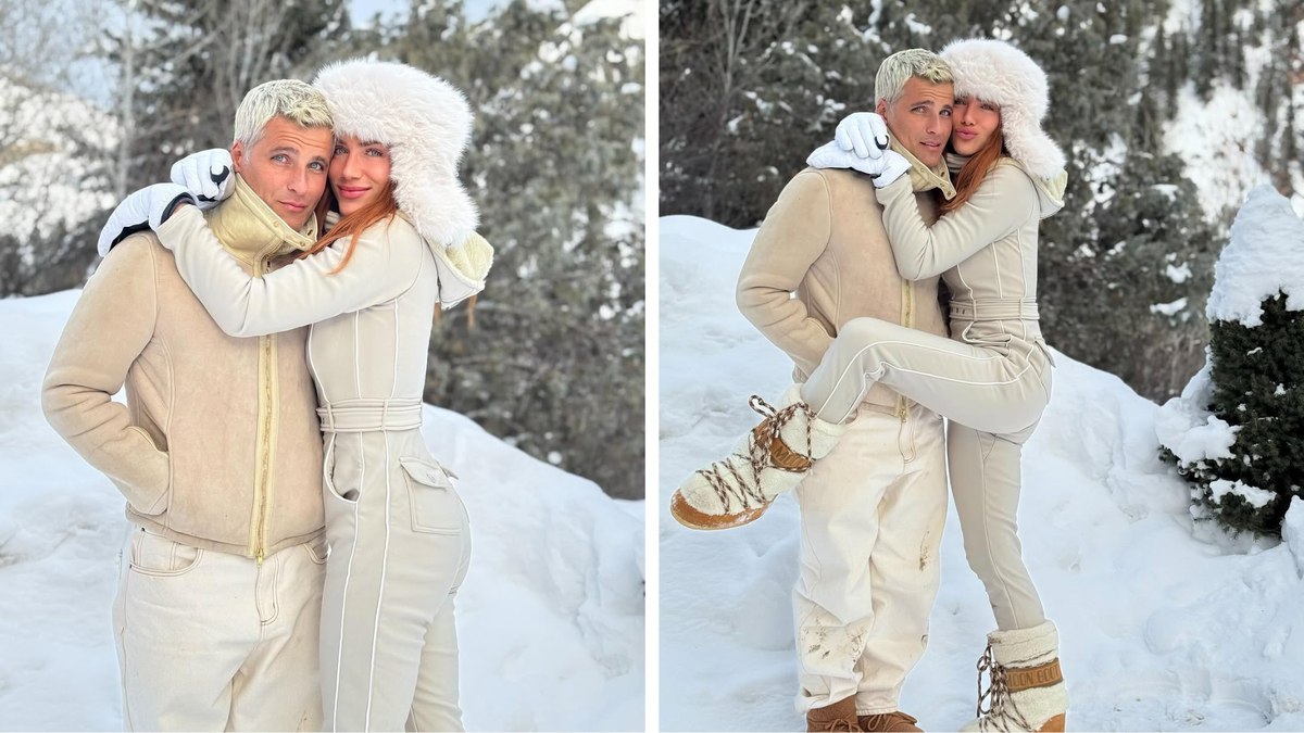 Bruno Gagliasso e Giovanna Ewbank curtem neve em clima romântico